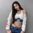 Blackpink Jennie Costume - Denim White Sleeveless Crop Top Pretty Savage Jennie Cosplay