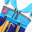 Girls K-Pop Demon Hunters Zoey Costume - Blue Yellow Flying Sleeves Long Dress Zoey Cosplay