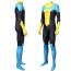 Invincible Comic Style Original Suit Costume - Yellow Black and Blue Comic Style Muscle Pattern Bodysuit Invincible Cosplay