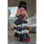 One Piece Perona Costume - Black And White Dress Hat Set Perona Cosplay