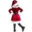 Girls Santa Claus Costume - Velvet Dress Set Santa Claus Cosplay