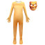 Kids Italian Brainrot Tung Tung Tung Sahur Costume - Bodysuit Mask Tung Tung Sahur Evil Grin Cosplay