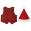 Kids Christmas Costume - Red Vest Hat Set Christmas Cosplay