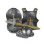 Halloween Roleplay Kids Crusader Knight Costume Sword, Helmet, Shield, Breastplate