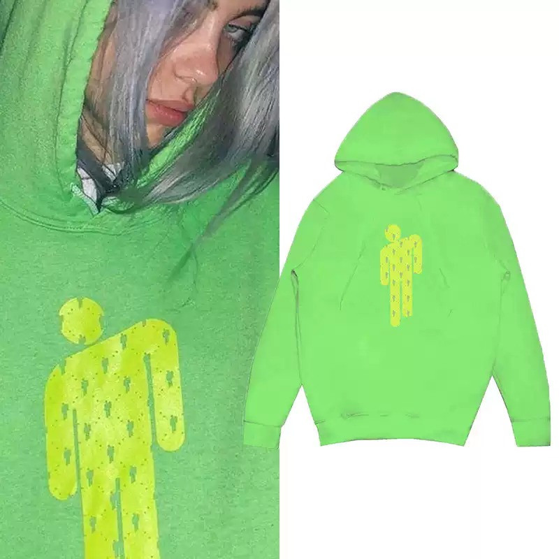 Billie Eilish Costume - Blohsh Logo Neon Sweater Billie Eilish Cosplay