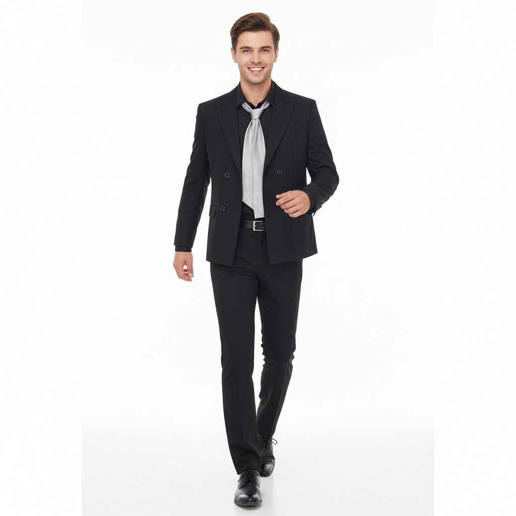 Good Omens Crowley Costume - Black Suit Crowley Cosplay