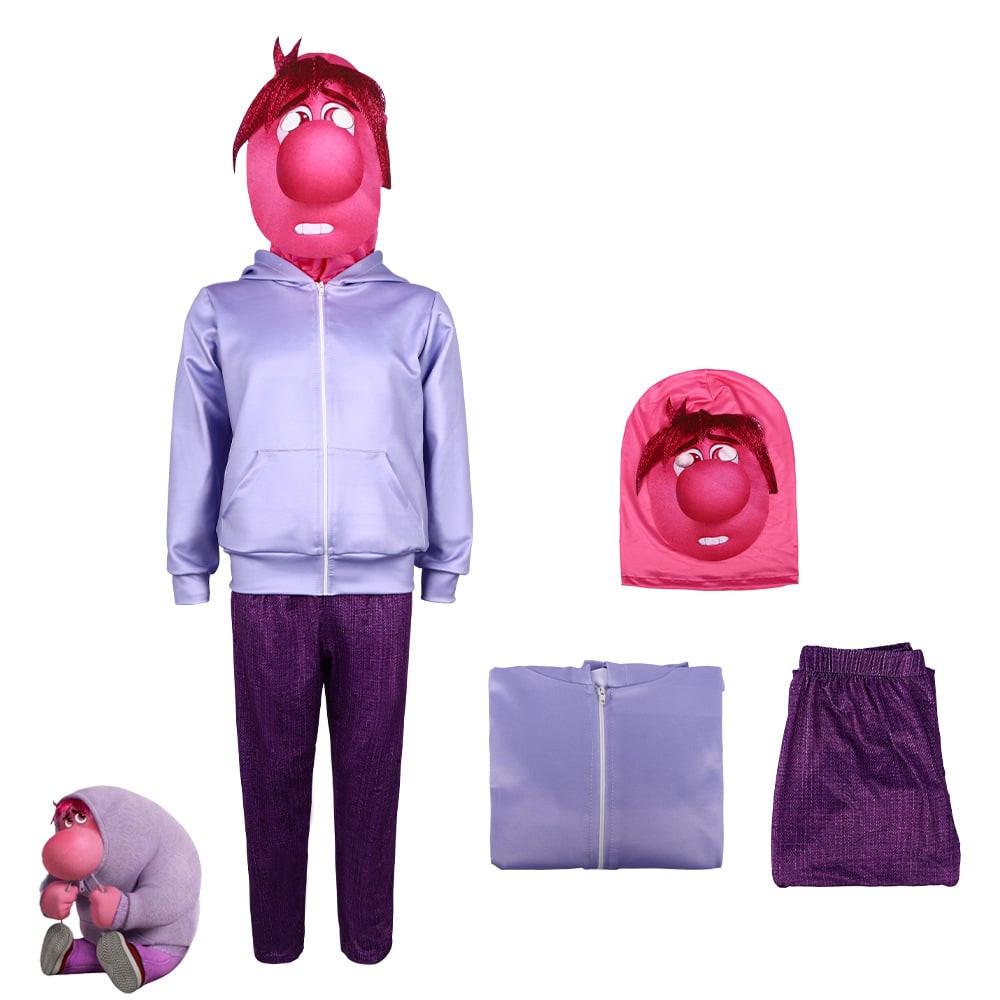 Inside Out Embarassment Costume - Purple Jacket Mask Set Embarassment Cosplay