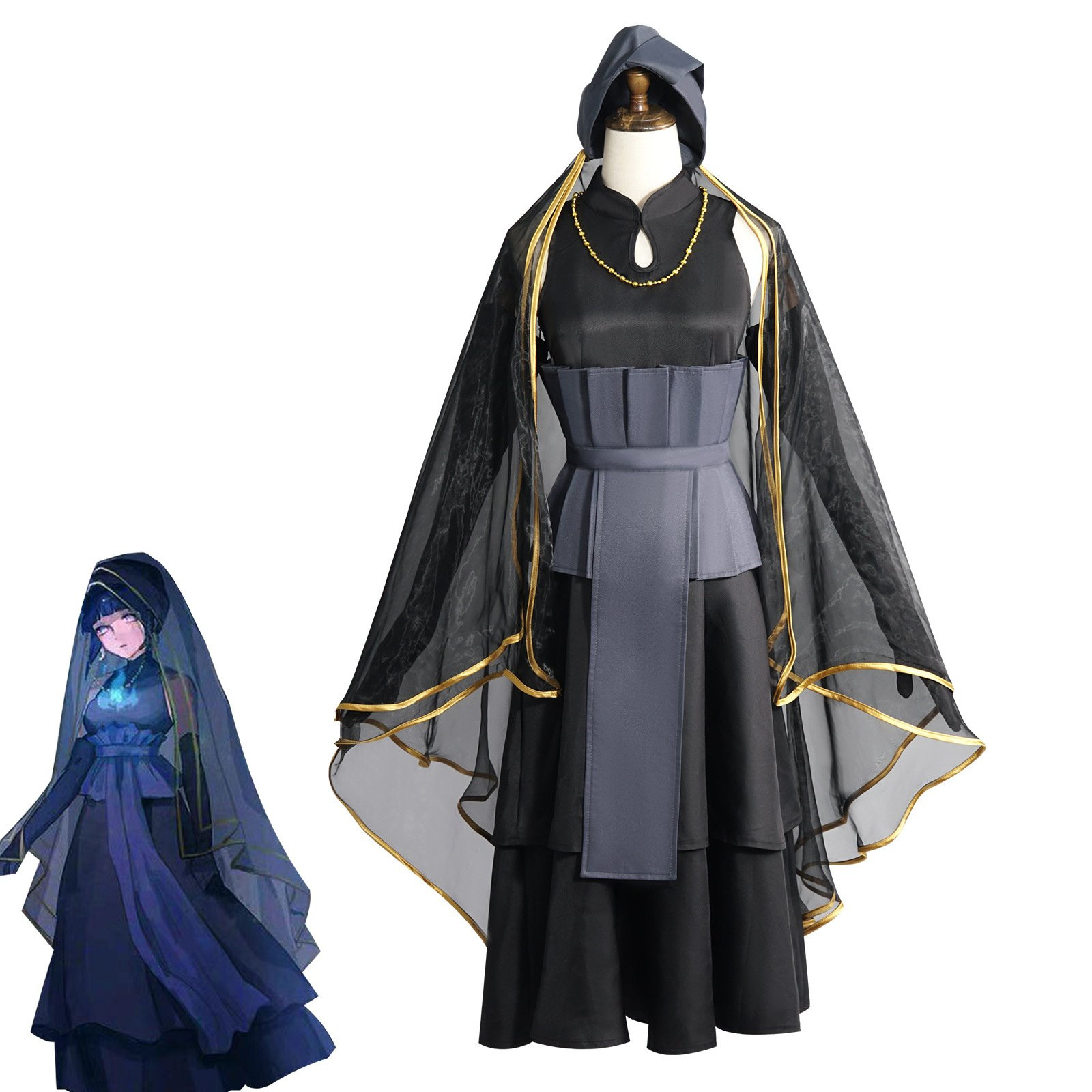 The Last: Naruto the Movie Hinata Hyuga Costume - Black Wedding Dress Hinata Hyuga Cosplay