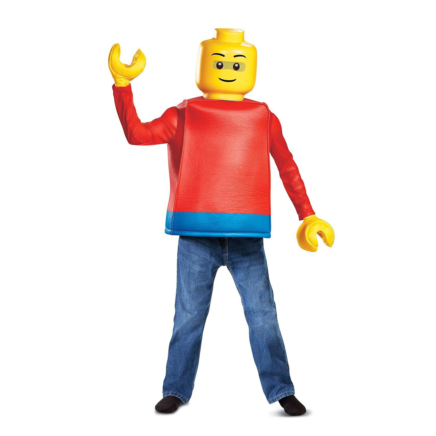 Kids Lego Brick Man Costume - Bodysuit Mask Lego Brick Man Cosplay