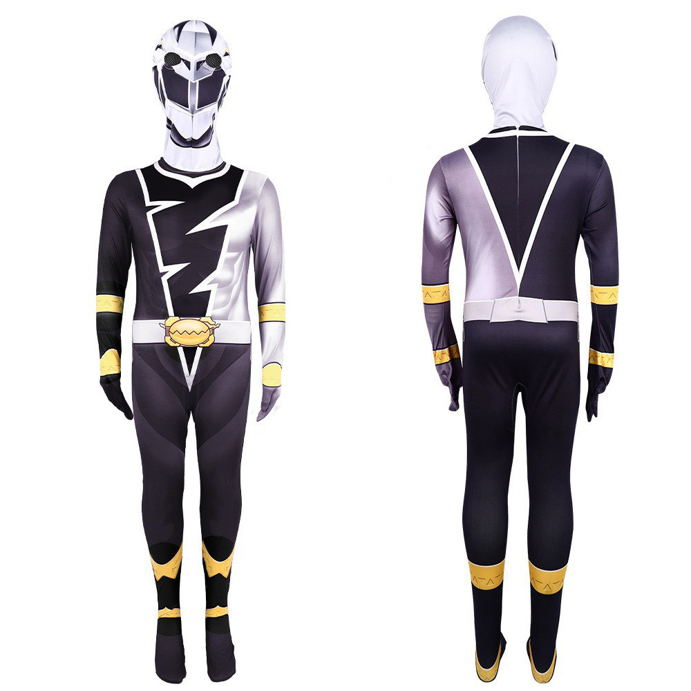 Dino Fury Rangers Stego Fury Black Ranger Costume - Bodysuit Mask Black Dino Fury Ranger Cosplay