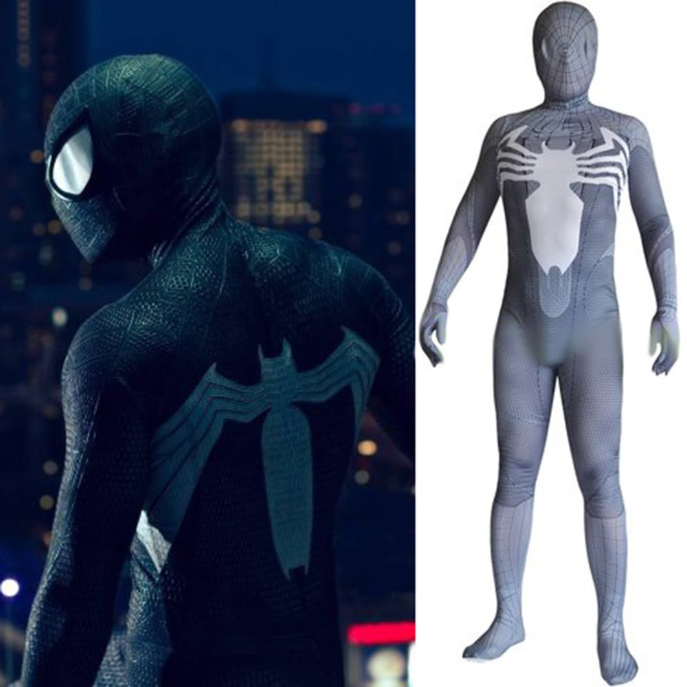 Spider-Man 2 Symbiote Suit Costume - Grey Bodysuit Symbiote Suit Cosplay