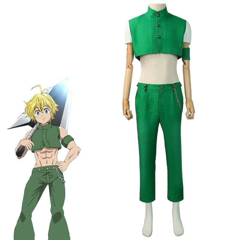 The Seven Deadly Sins Meliodas Costume - Green Meliodas Cosplay