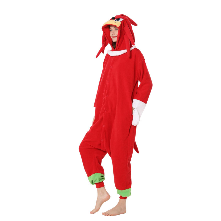 Sonic Prime Knuckles The Echidna Costume - Onesie Jumpsuit Knuckles The Echidna Cosplay