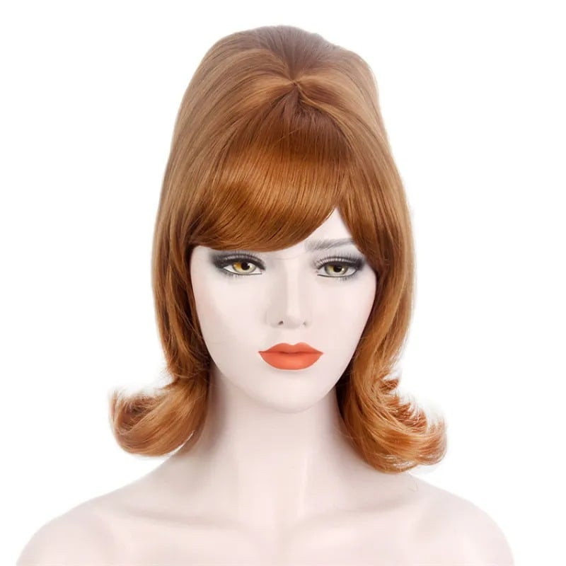 Adele Wig - Medium Wavy Bun And Bangs Wig Adele Cosplay Costume
