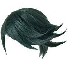 Jojo's Bizarre Adventure Rohan Kishibe Green Short Wig