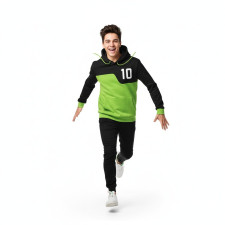Ben 10 Ben Tennyson Costume -  Black and Green Number 10 Hoodie Ben Ten Cosplay