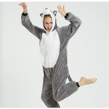 Kids Grey Dog Costume - Onesie Jumpsuit Grey Dog Cosplay