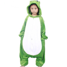 Kids Green Frog Costume - Onesie Jumpsuit Green Frog Cosplay