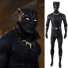 Marvel 1943: Rise of Hydra Black Panther Costume - Bodysuit Mask Set Black Panther Cosplay