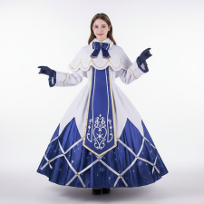 Hatsune Miku Snow Miku Costume - Blue White Dress Full Set Snow Miku Cosplay