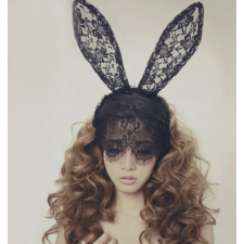 Halloween Gothic Lace Extra Long Bunny Ears Headband Costume