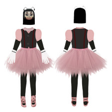 IF Blossom Costume - Pink Dress Mask Set Blossom Cosplay