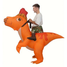 Jurassic World Riding Parasaurolophus Dinosaur Inflatable Costume - Riding Parasaurolophus Dino Cosplay
