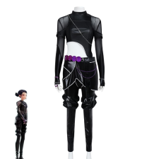 K-Pop Demon Hunters Zoey Costume - Black Leather Battle Outfit Bodysuit Kpop Zoe Cosplay