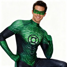 Green Lantern Ryan Reynolds Costume - Green Black Bodysuit Green Lantern Cosplay
