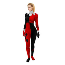 Batman Classic Harley Quinn Costume - Bodysuit Classic Harley Quinn Cosplay