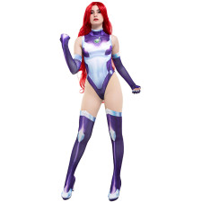 Teen Titans Starfire Super Sons Costume - Kids Bodysuit Starfire Cosplay