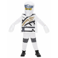 Kids Ninjago Zane Costume - Bodysuit Mask Hat Set White Zane Cosplay
