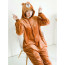 Kids LINE Brown Bear Costume - Onesie Jumpsuit Brown Cosplay