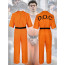 Men Luigi Mangione Prisoner Costume - Orange Jumpsuit Luigi Mangione Cosplay