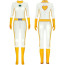 Super Mario Bros Princess Daisy Costume - Yellow Jumpsuit Princess Daisy Cosplay