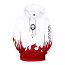 One Pice Portgas D Ace Costume - White Hoodie with Red Flames Portgas D Ace Cosplay