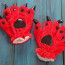 Red Monster Gloves Prop - Red Monster Costume Cosplay Prop