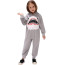 Kids Shark Costume - Onesie Jumpsuit Grey Shark Cosplay