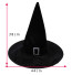 Halloween Prop Witch Black Velvet With Ribbon Hat Costume