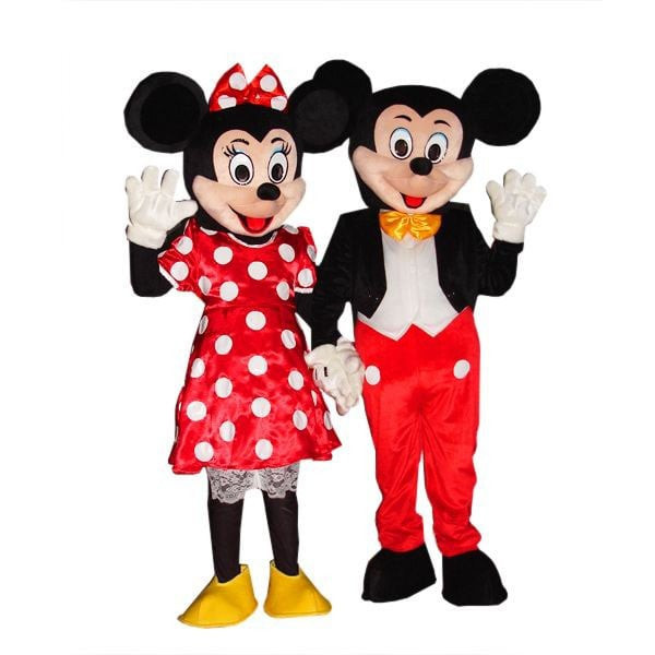 Giant Mickey and Minnie Mouse Mascot Costume Set