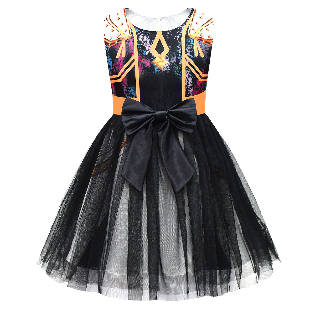Girls K-Pop Demon Hunters Zoey Costume - Black Gold Tutu Dress Stage Outfit Zoey Cosplay