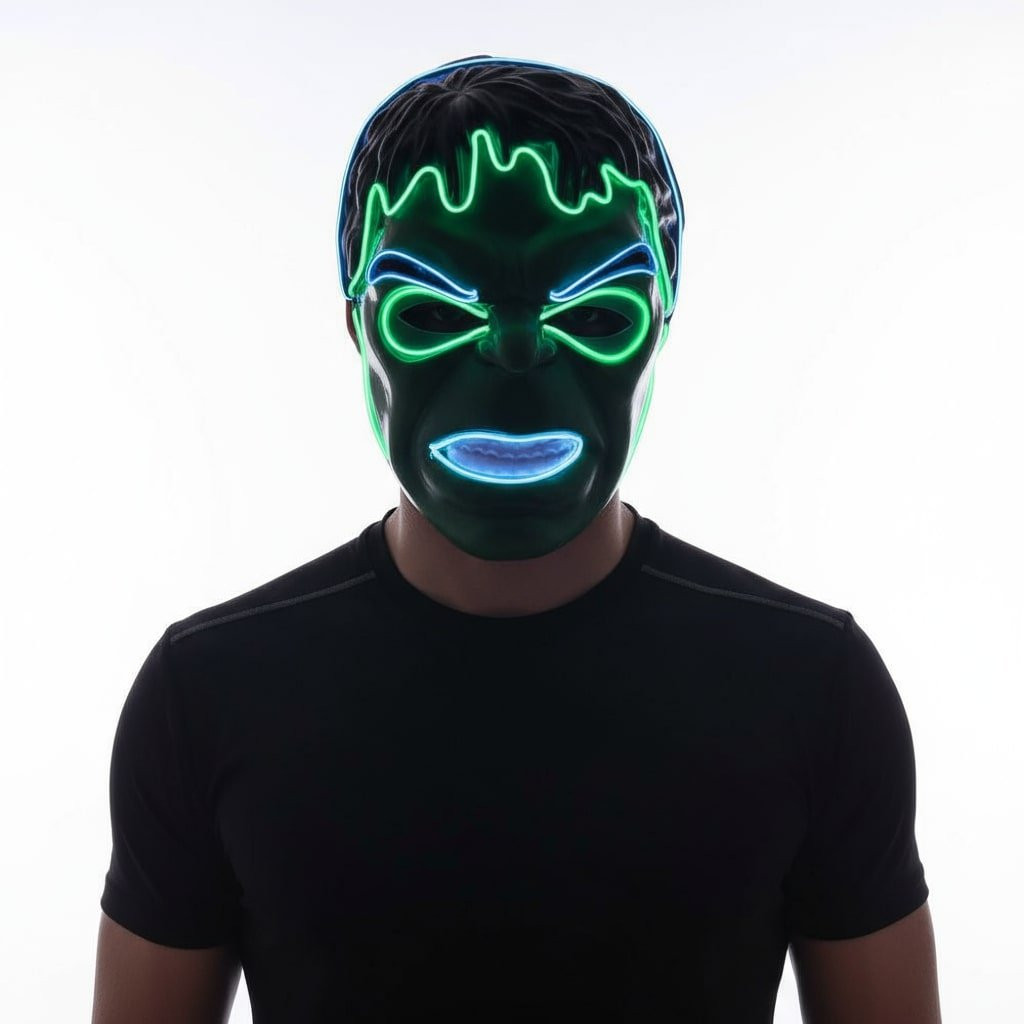 Marvel Incredible Hulk LED Mask Prop - Incredible Hulk LED Costume Cosplay Mask