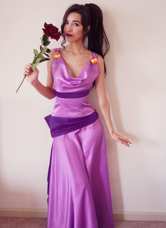 Hercules Megara Costume - Pink Sleeveless Dress Megara Cosplay