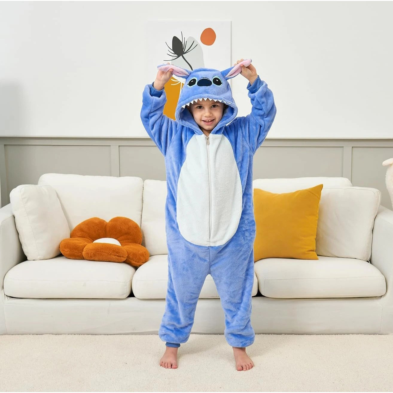 Kids Stitch Costume - Onesie Jumpsuit Stitch Cosplay
