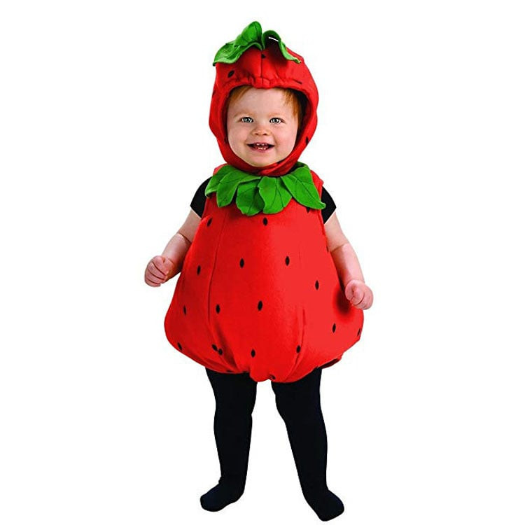 Baby Strawberry Costume InCharacter - Onesie Jumpsuit Strawberry Cosplay