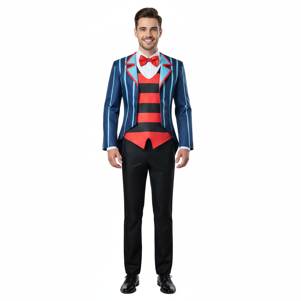 Hazbin Hotel Vox Costume - Suit Mask Set Vox Cosplay