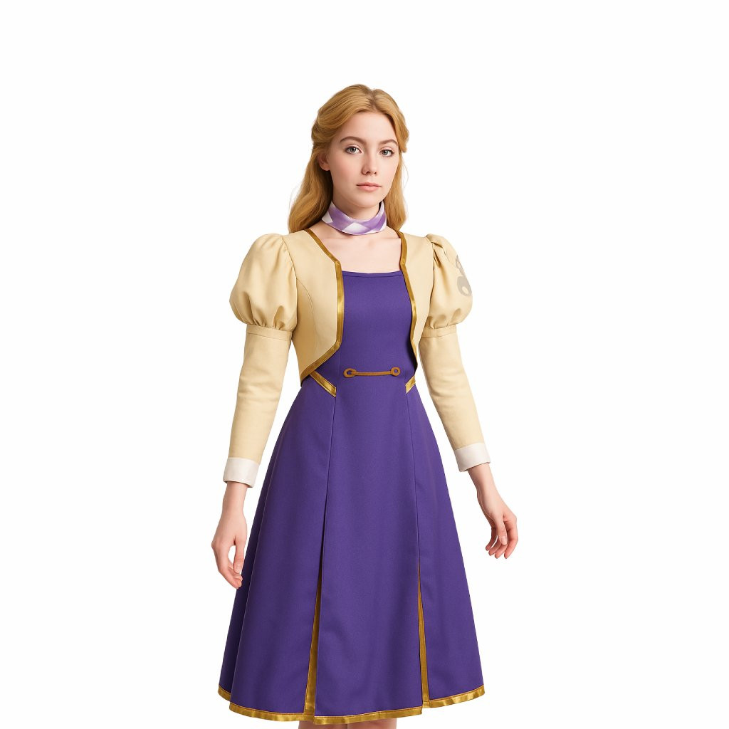 Apocalypse Hotel Yachio Costume - Purple Dress Yachio Cosplay