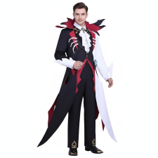 Genshin Impact Arlecchino Deluxe Costume - Black White Red Full Set Arlecchino Cosplay