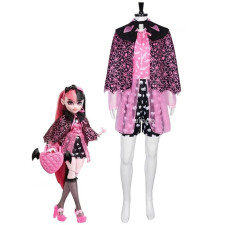 Monster High Draculaura Costume - Cloak Trousers Set Dracalaura Cosplay