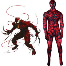 Spider-Man 2 Absolute Carnage Red Costume - Bodysuit Type2 Mask Set Absolute Carnage Red Cosplay